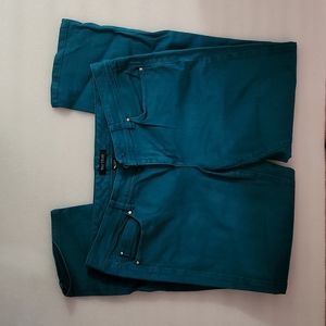 White House Black Market Slim Ankle Turquoise Jeans